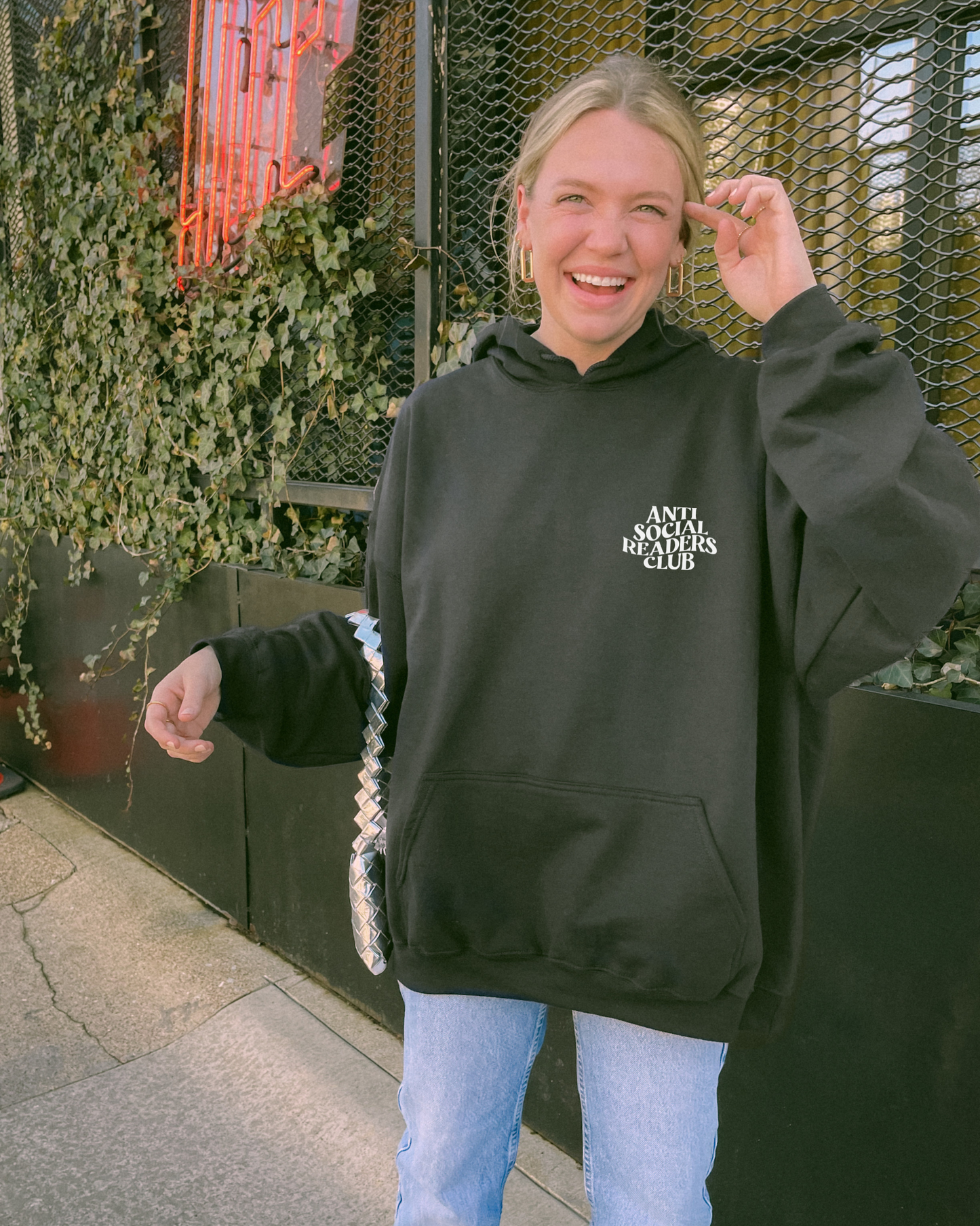 Anti Social Readers Club Embroidered Hoodie