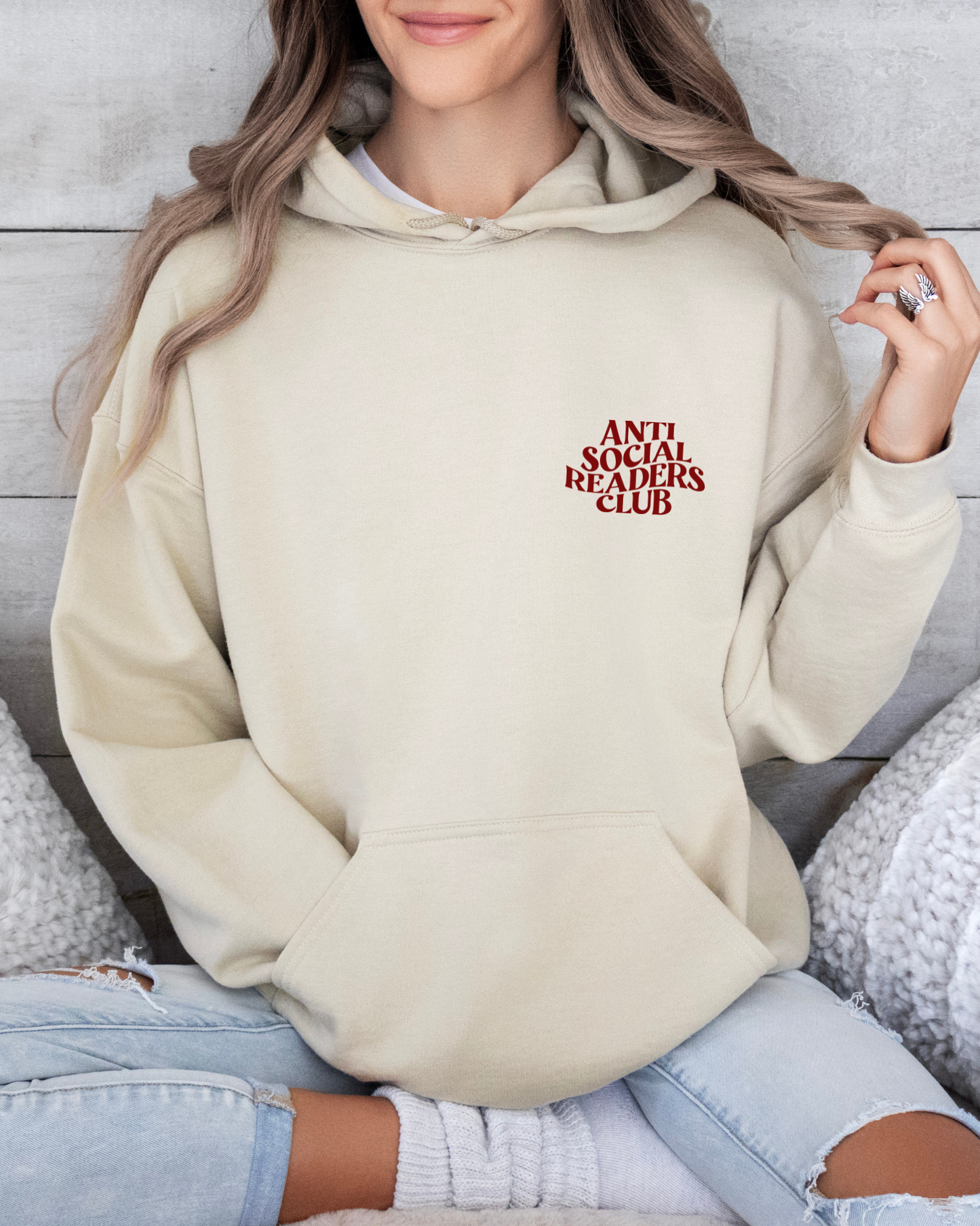 Anti Social Readers Club Embroidered Hoodie