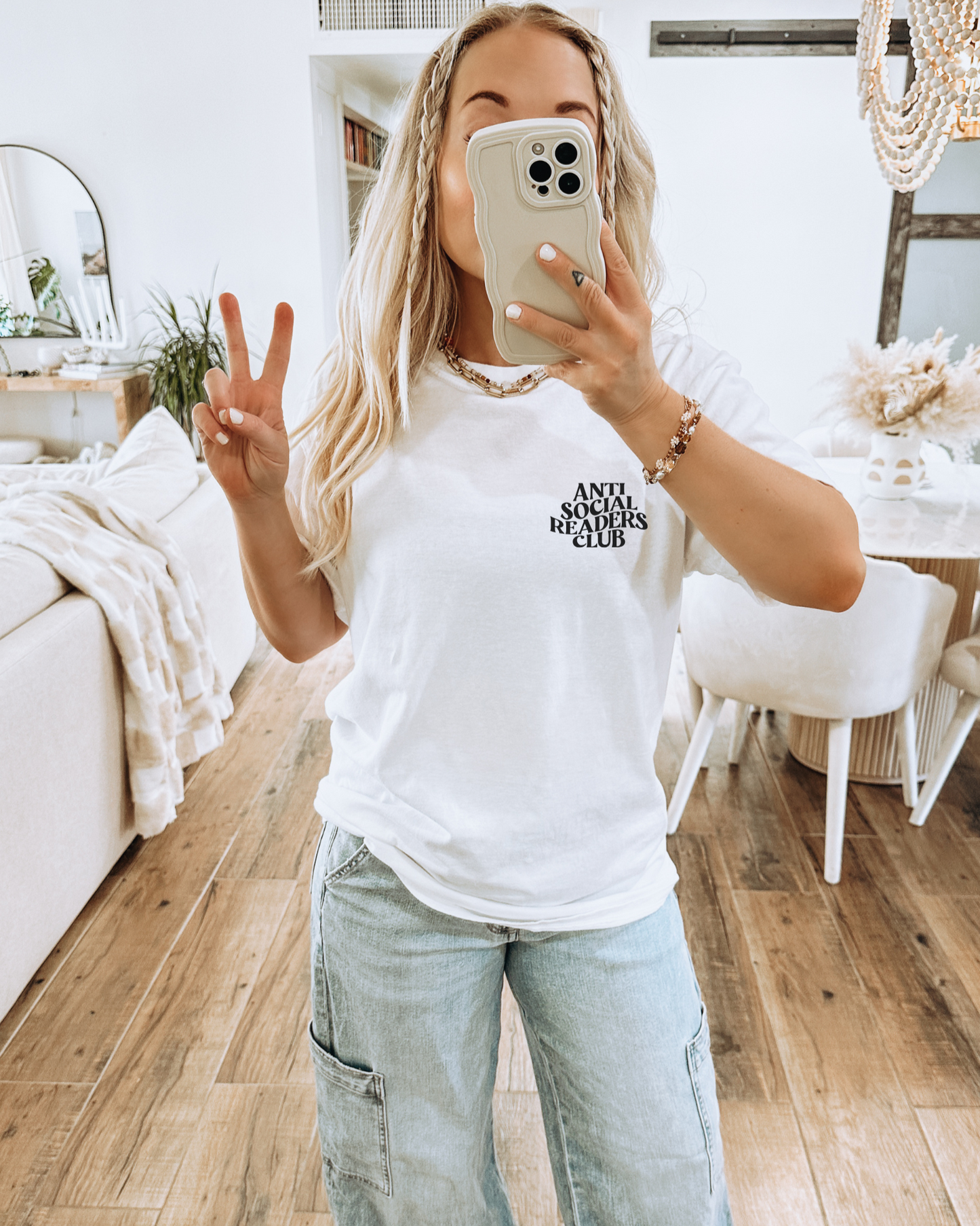 Anti Social Readers Club Embroidered t-shirt