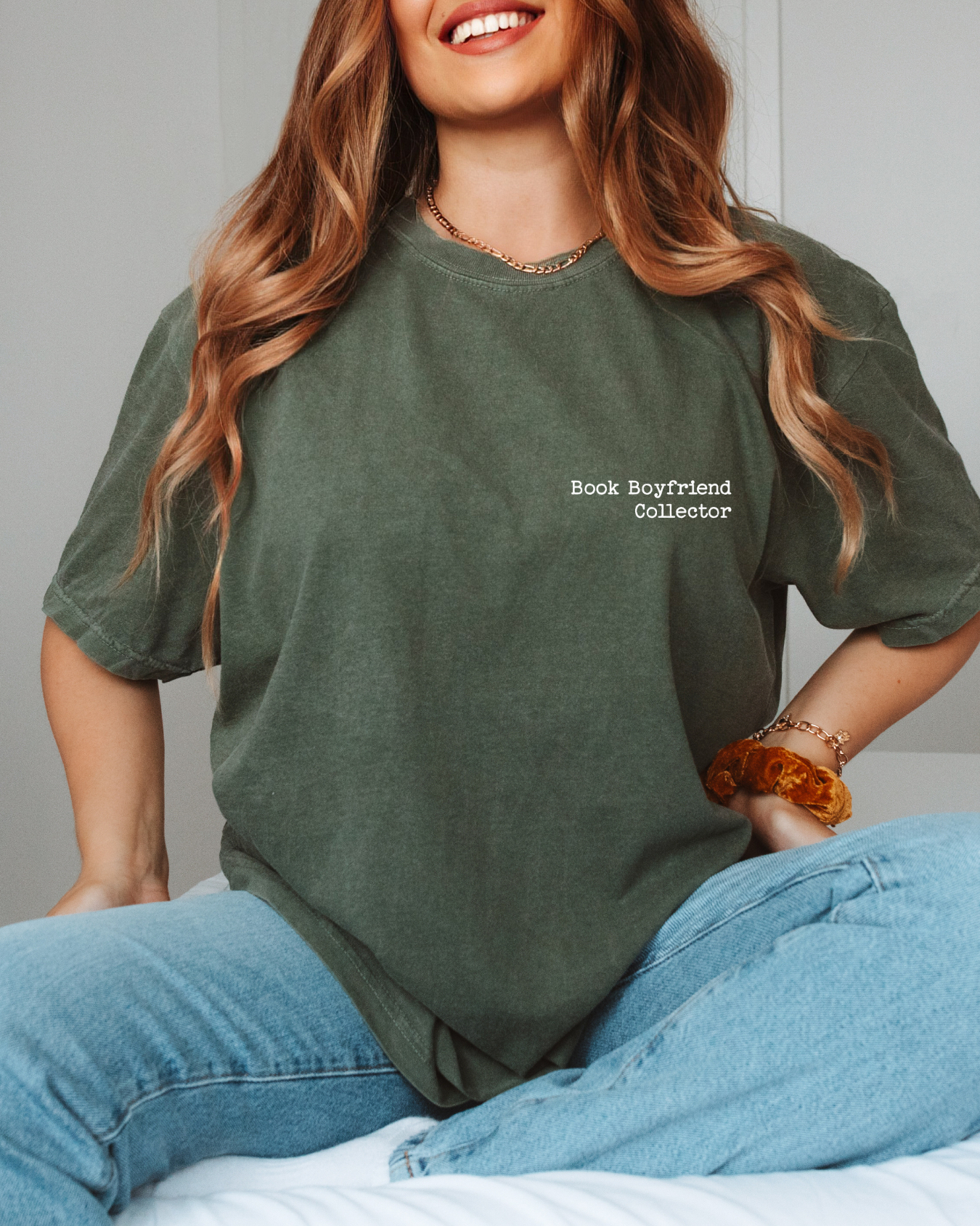 Book Boyfriend Collector Embroidered t-shirt