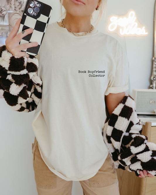 Book Boyfriend Collector Embroidered t-shirt