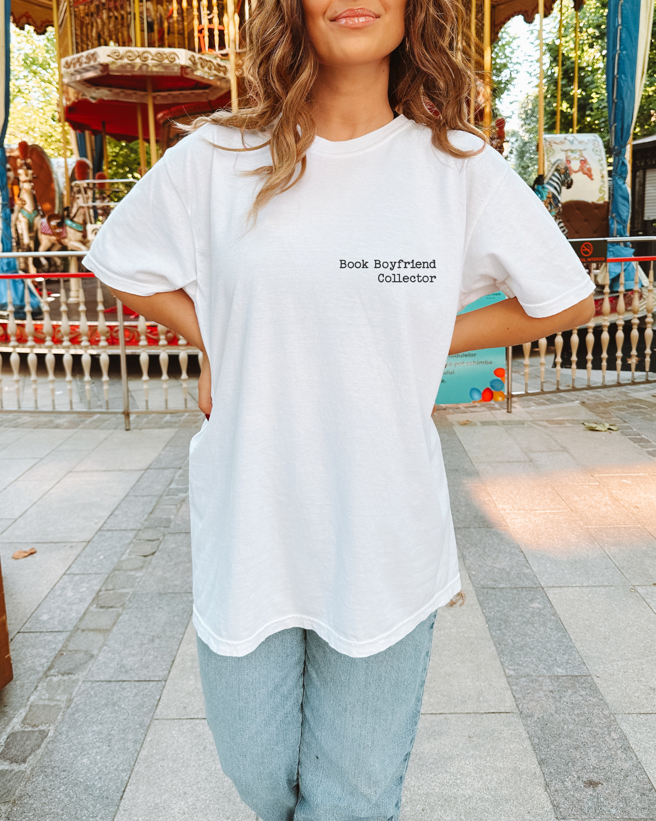 Book Boyfriend Collector Embroidered t-shirt