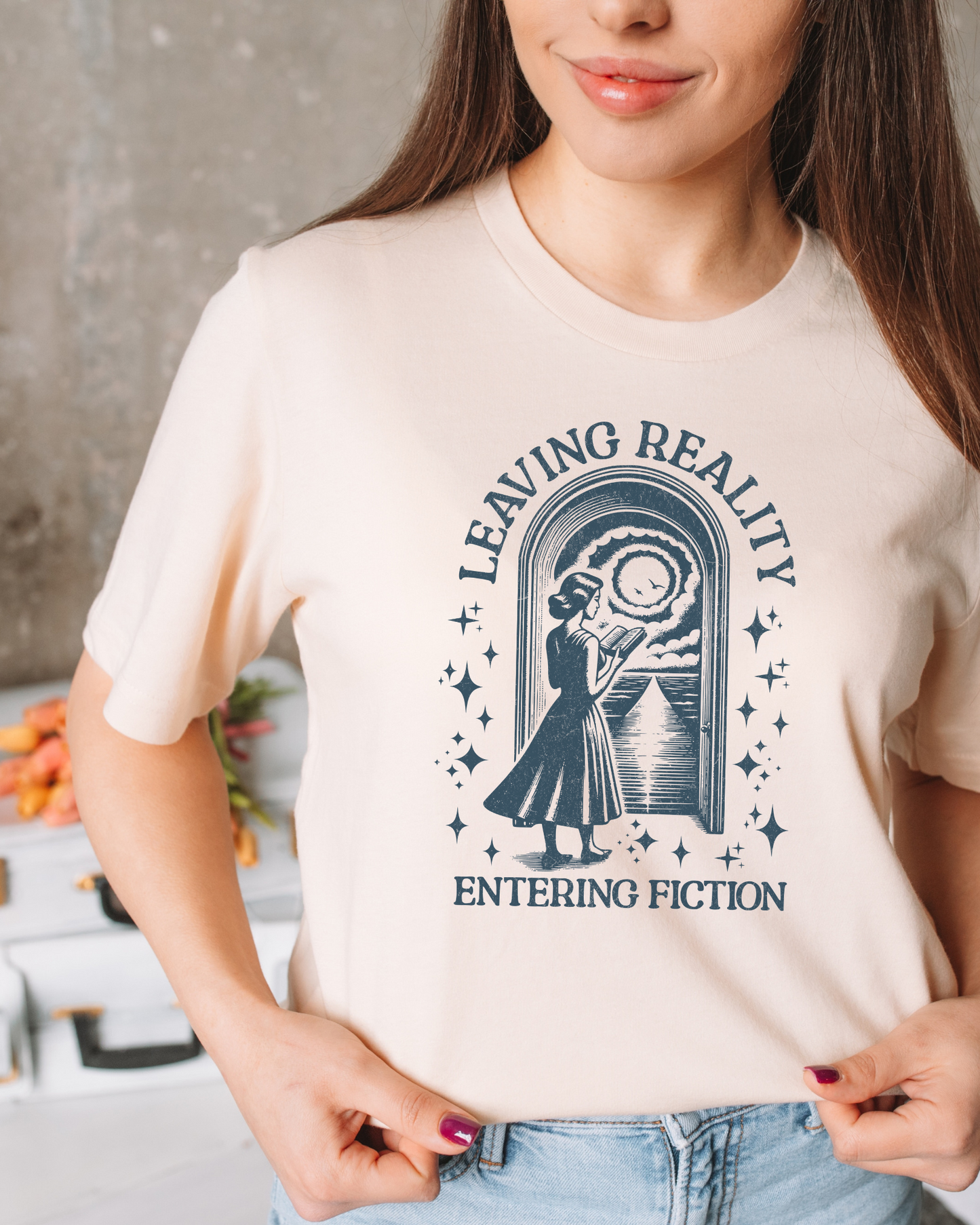 Leaving Reality Entering Fiction t-shirt