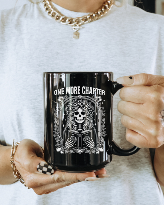 One More Chapter Black Mug